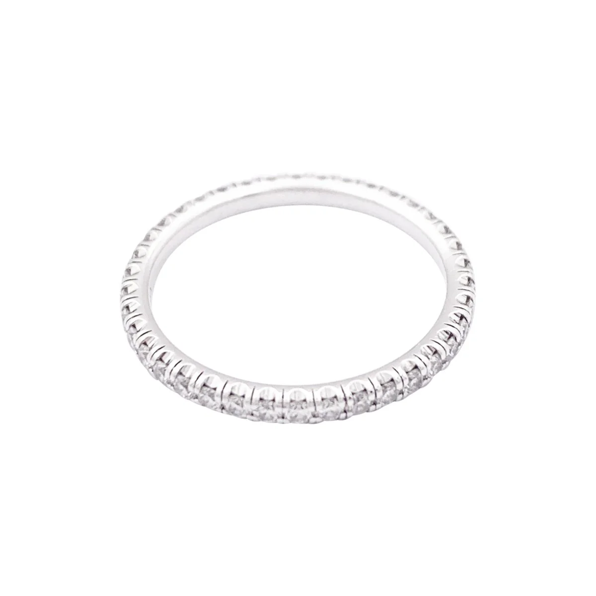 Cartier wedding ring, "Etincelle", white gold, diamonds. - Image 4