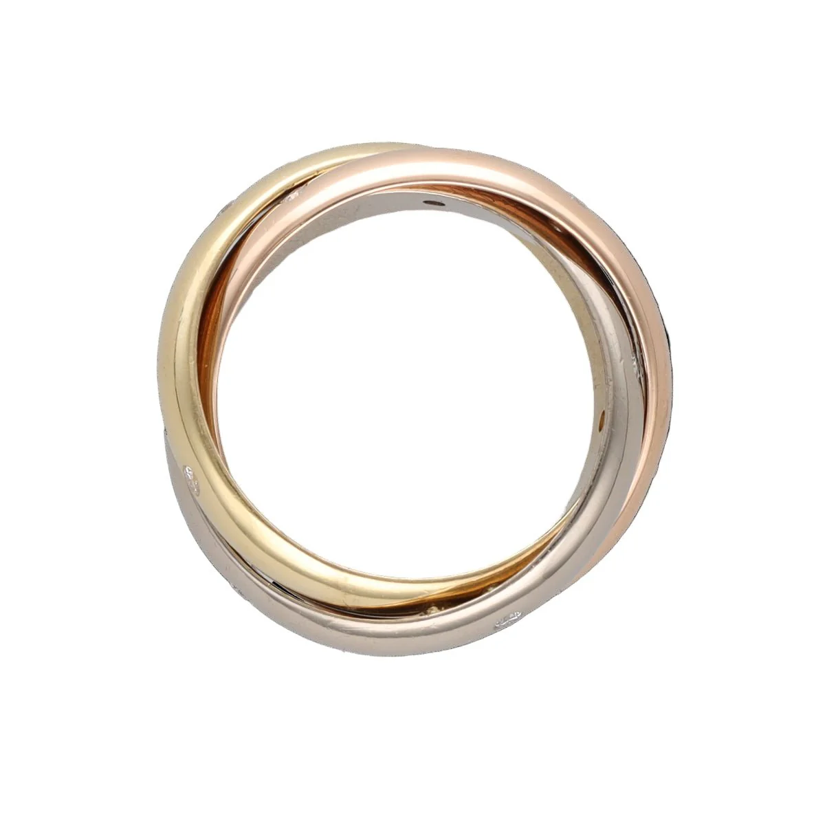 Ring Alliance CARTIER "Trinity" in yellow gold, white gold, rose gold and diamonds - Image 2
