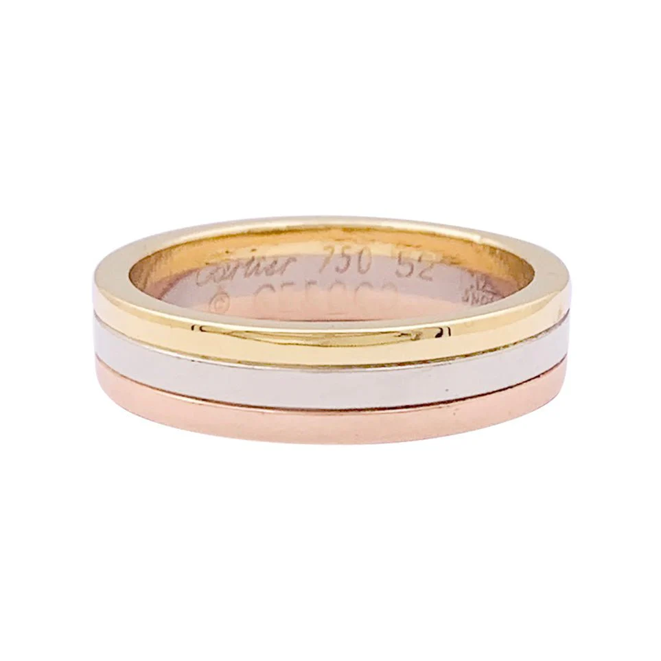CARTIER “Vendôme Louis Cartier” wedding ring, three golds.