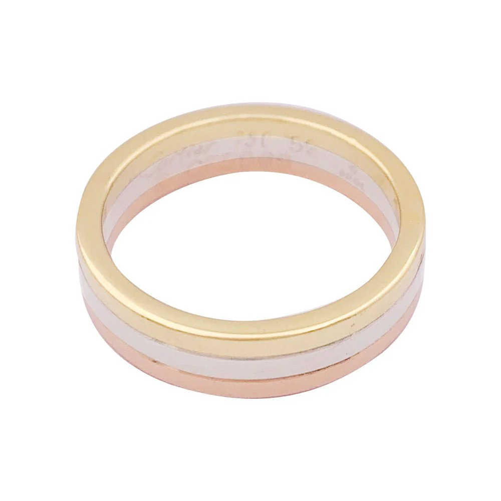 CARTIER “Vendôme Louis Cartier” wedding ring, three golds. - Image 5