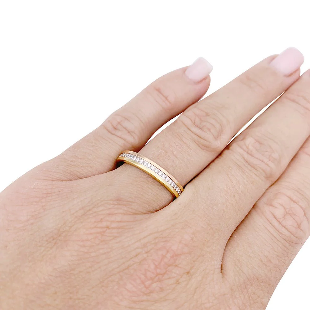 CARTIER wedding ring "Vendôme Louis Cartier", three golds and diamonds - Image 7