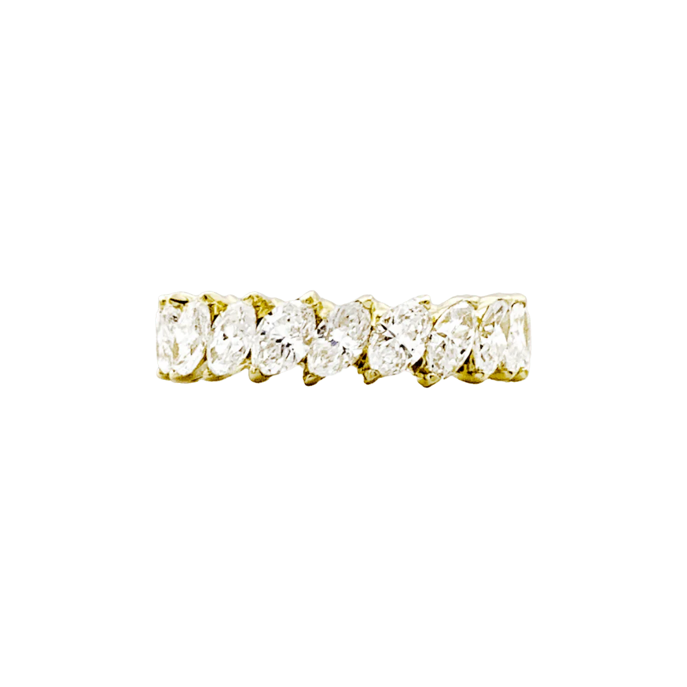 Alliance ring in yellow gold and diamonds