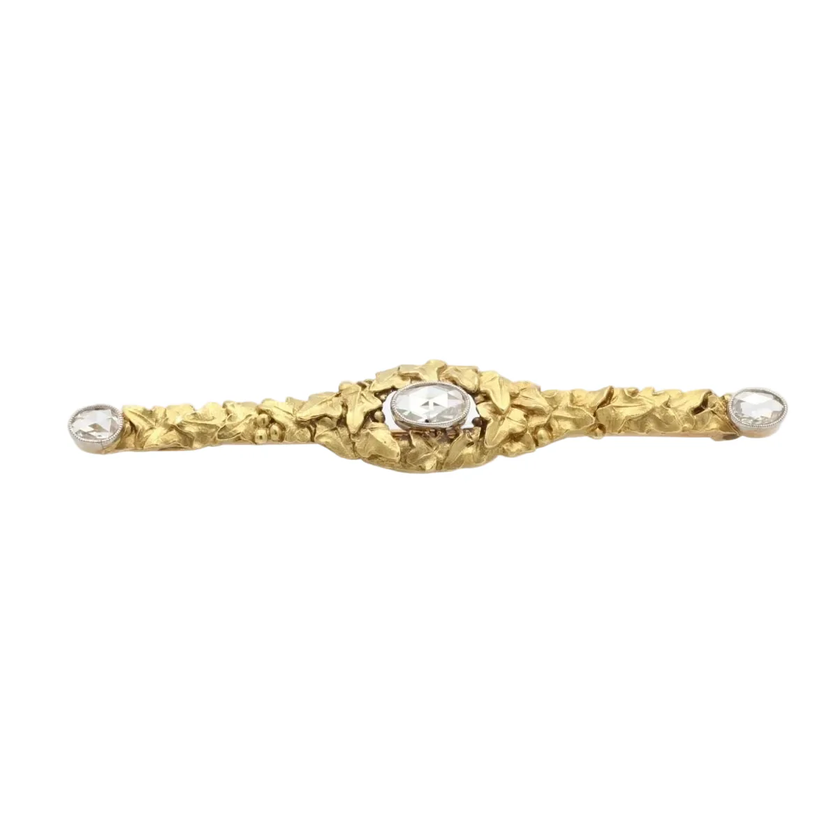 Gold and diamond brooch pin