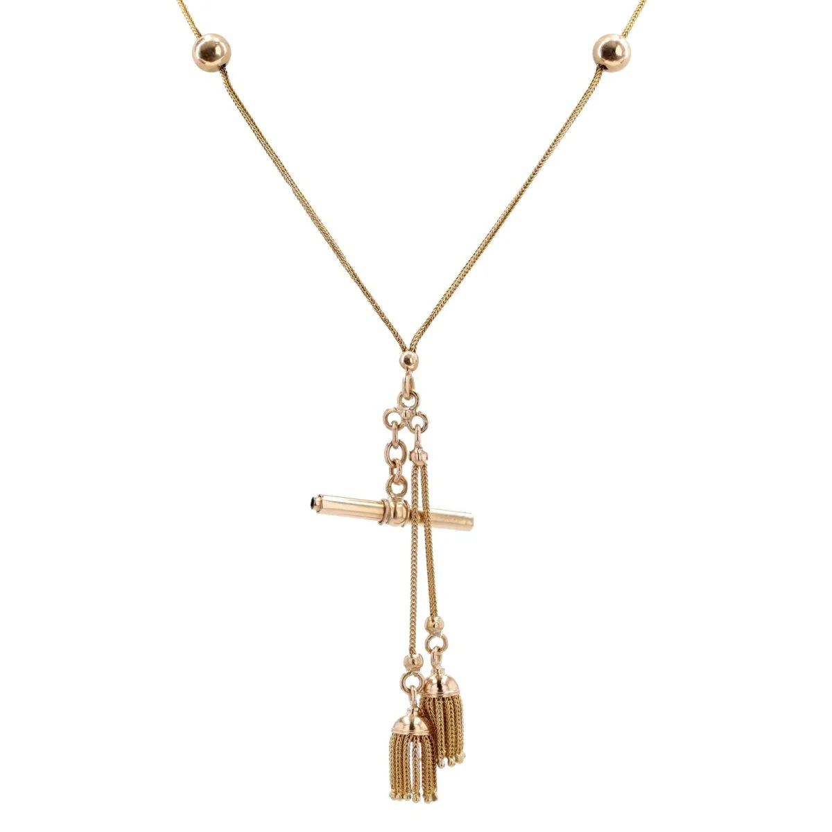 Necklace Chain in yellow gold and pearls - Image 3