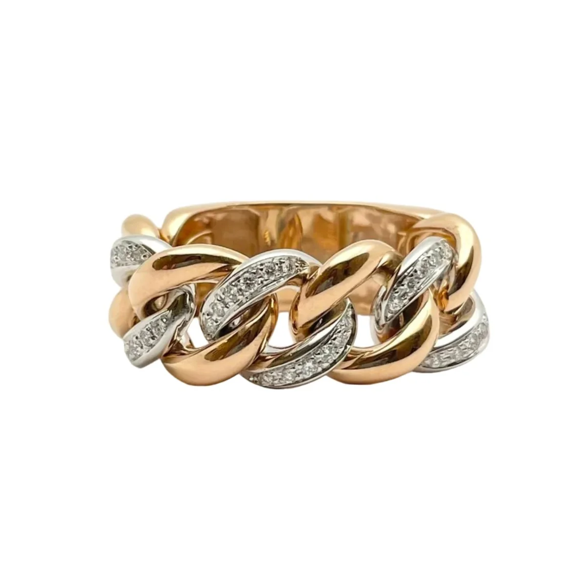 18KT gold ring with 0.30 ct VVS G diamonds, Luciano Somenzi