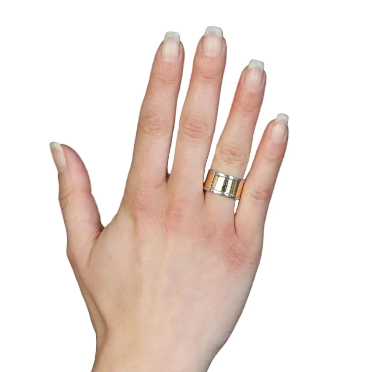 Yellow gold and White gold Bandeau Ring - Image 2