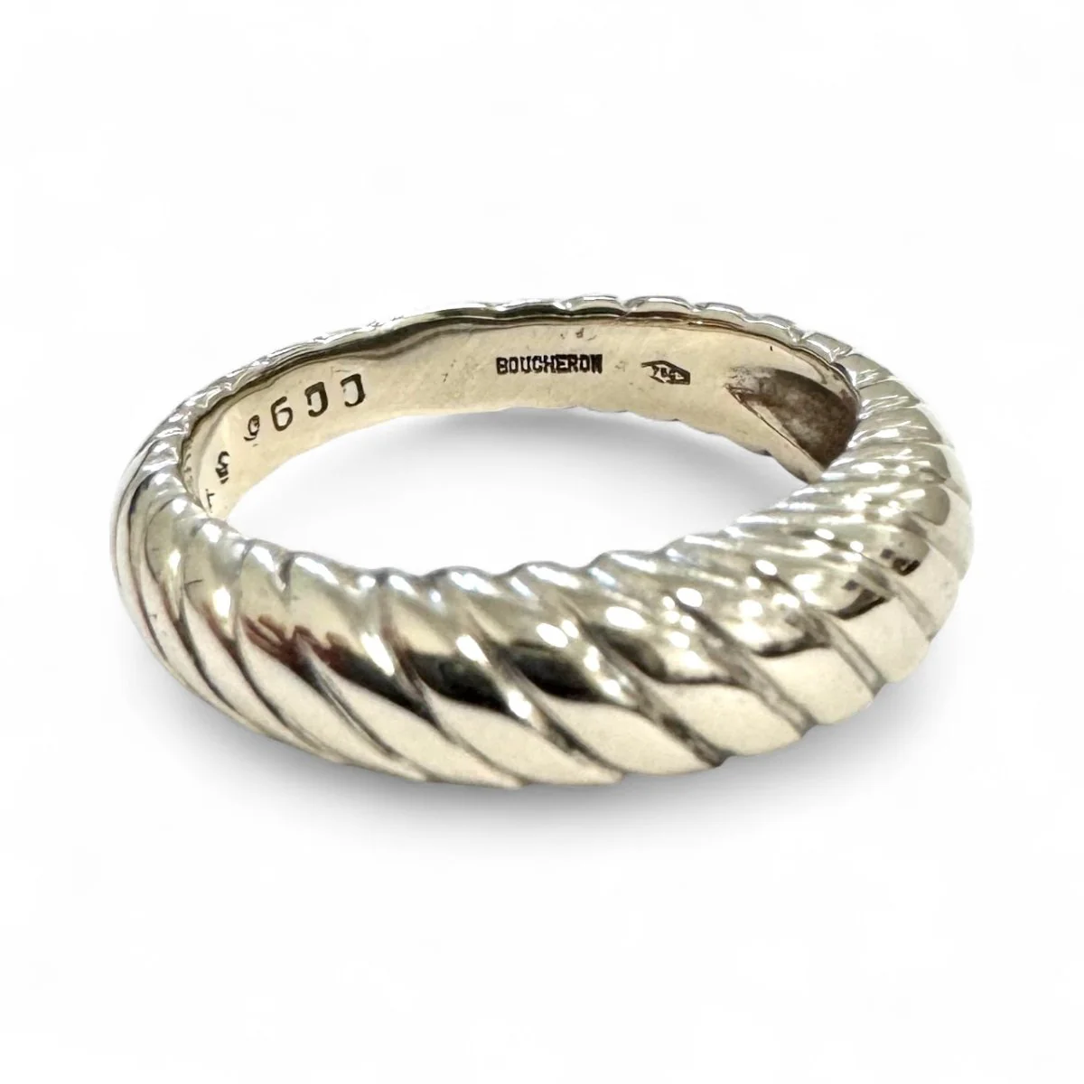Bague BOUCHERON torsadé en or gris - Image 3
