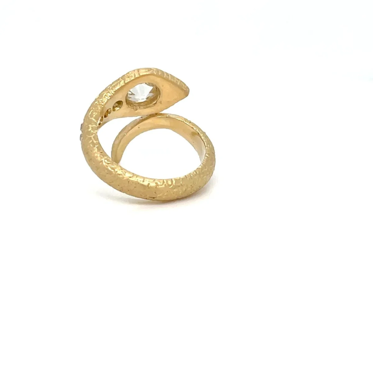 Antique ring engraved with a snake wrapped in diamonds - Image 5