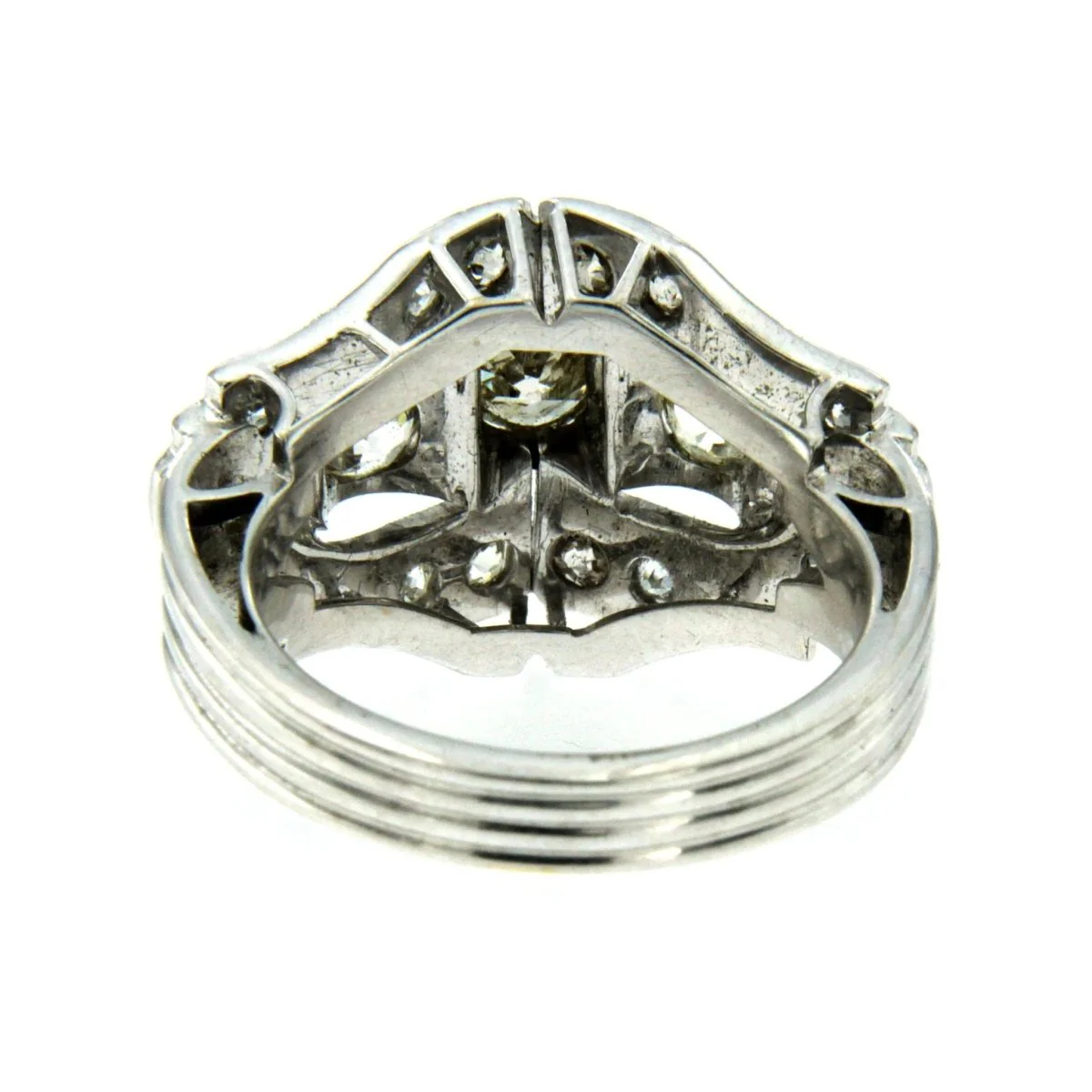 Art Deco ring in white gold and diamond - Image 4