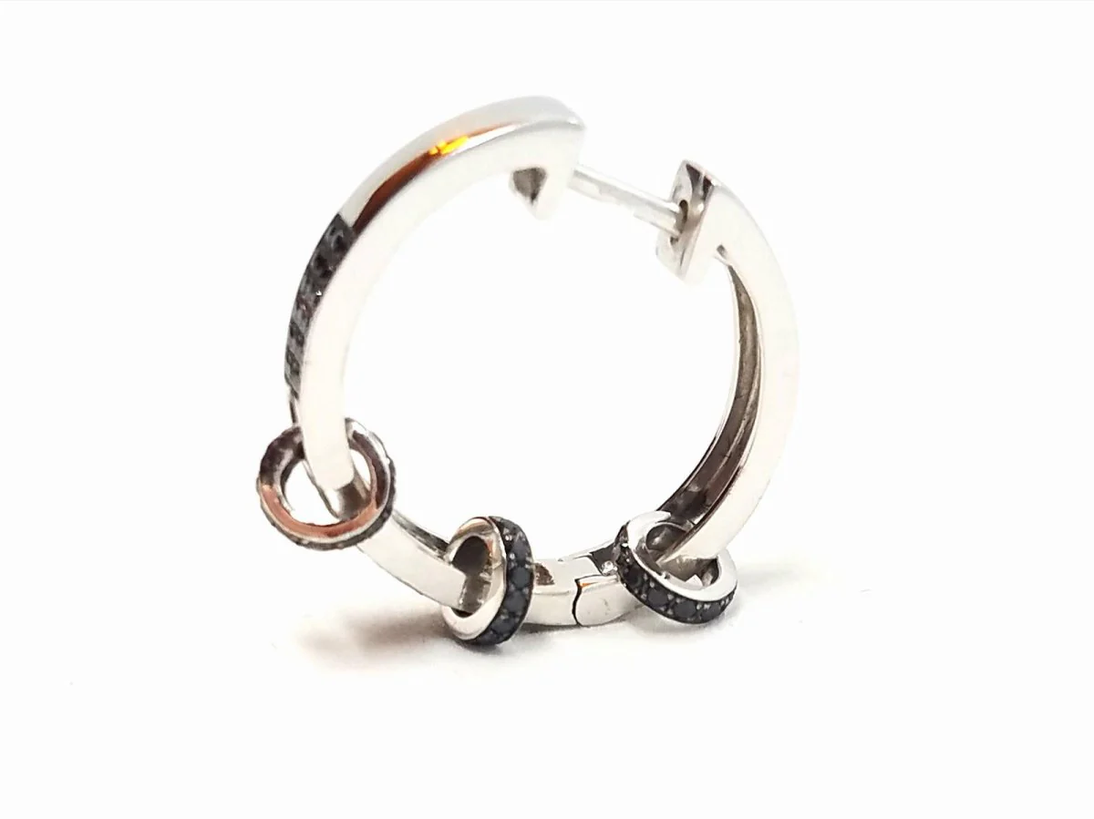 ASHERALI KNOPFER Creole earring in white gold and diamonds - Image 6