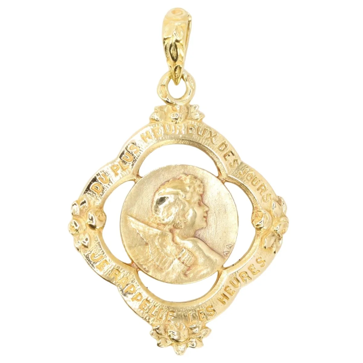 AUGIS Art Nouveau medal "Of happiest days I recall the hours".