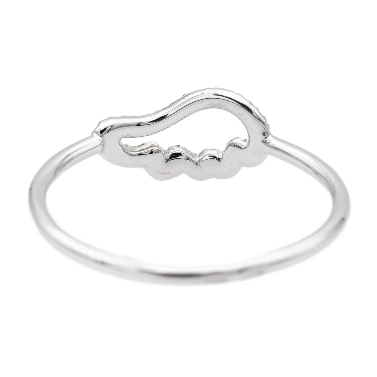 Angel wing ring in white gold and diamonds - Image 5