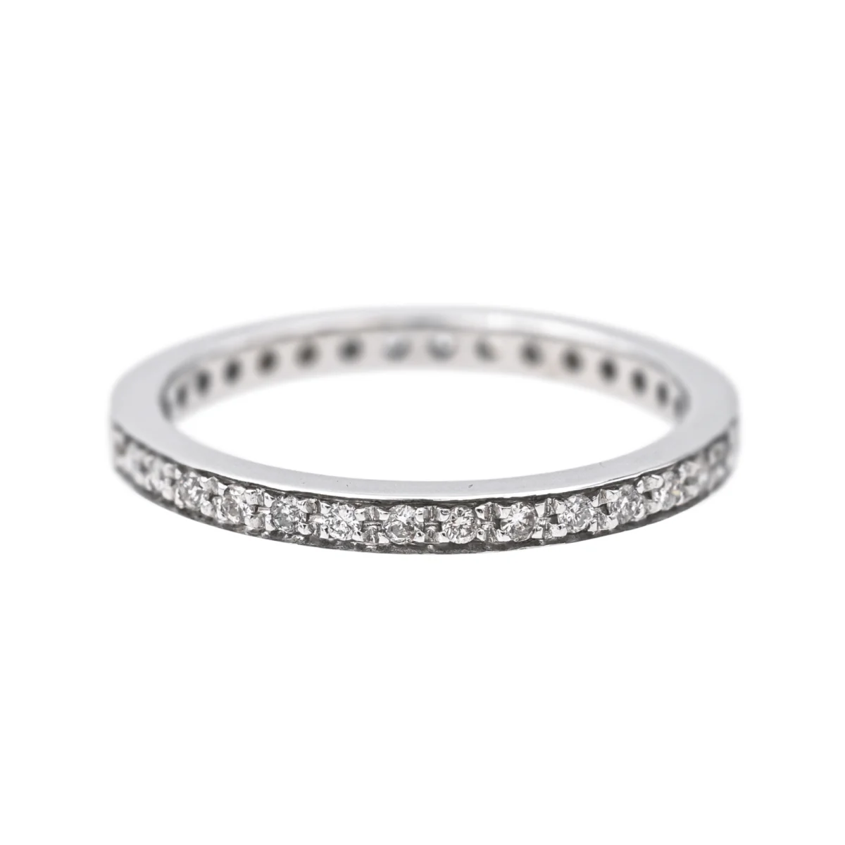 Alliance ring in white gold and diamonds