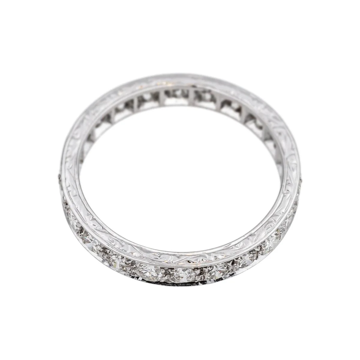 Ring American wedding band white gold diamond - Image 5