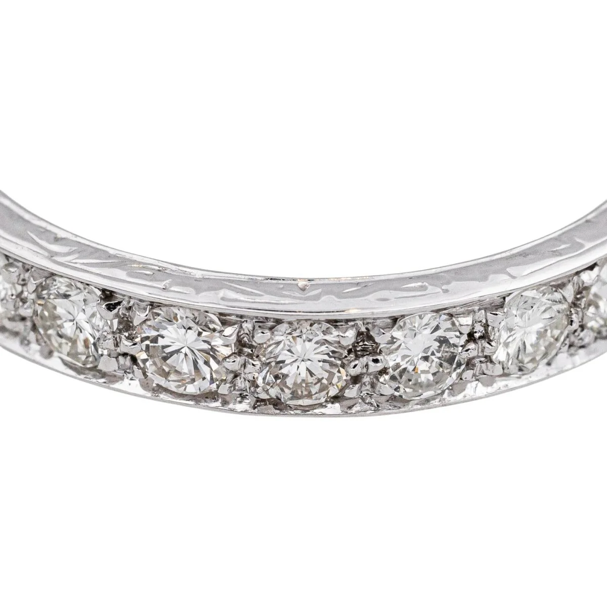 Ring American wedding band white gold diamond - Image 6