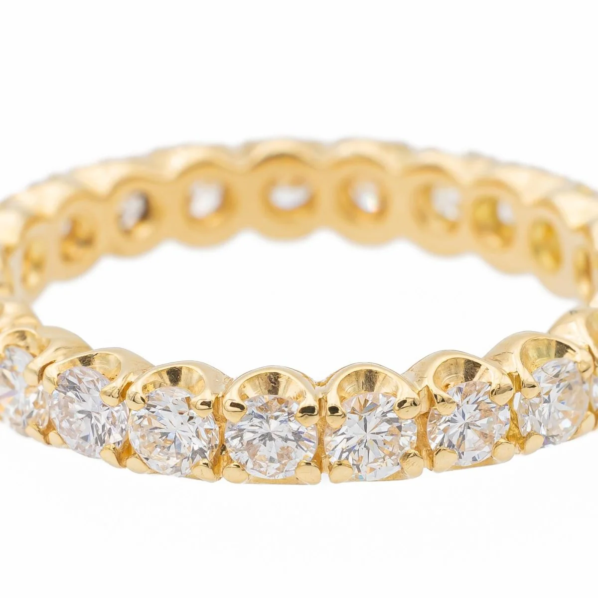 ring American wedding ring Yellow gold Diamond - Image 6