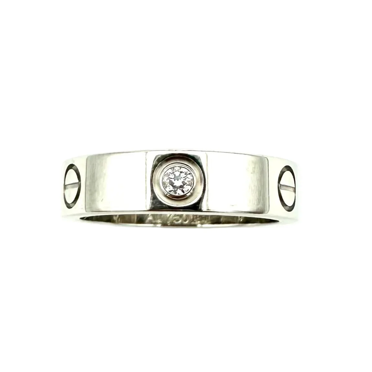 CARTIER "Love" Wedding band ring in white gold and diamonds - Image 2