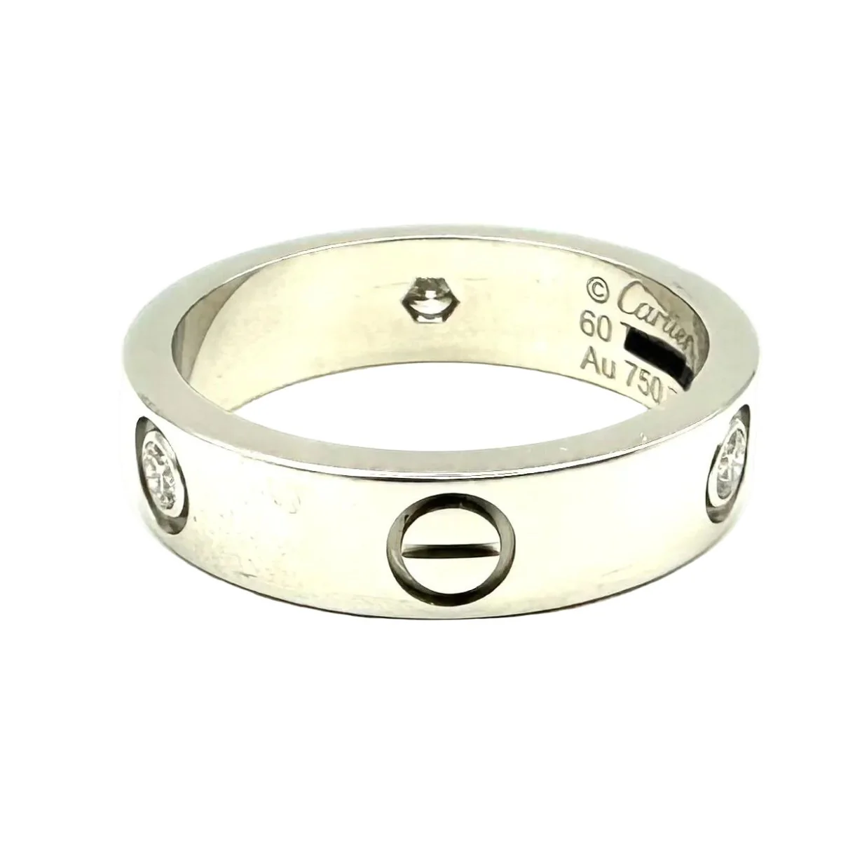 CARTIER "Love" Wedding band ring in white gold and diamonds - Image 5