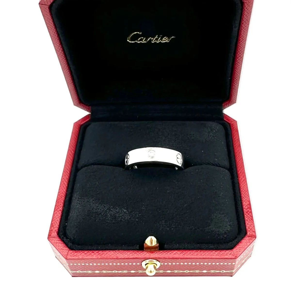 CARTIER "Love" Wedding band ring in white gold and diamonds - Image 7