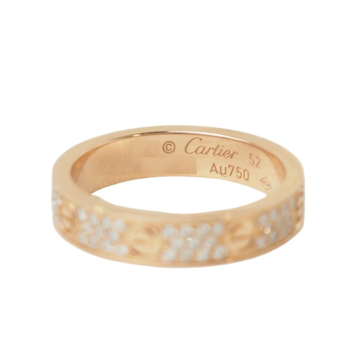 Ring Alliance CARTIER "Love PM" in rose gold and diamonds - Image 3