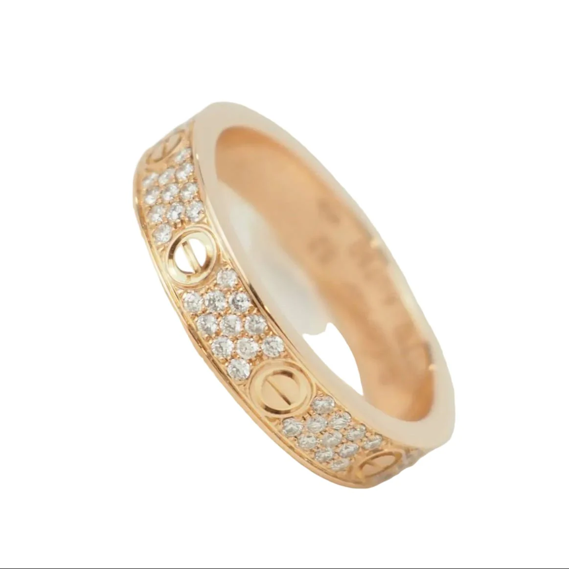 Ring Alliance CARTIER "Love PM" in rose gold and diamonds - Image 5