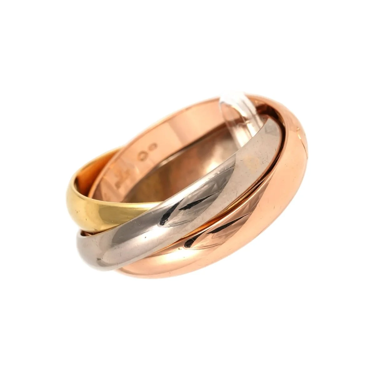 CARTIER "Trinity" Wedding band in white gold, yellow gold, and rose gold - Image 3