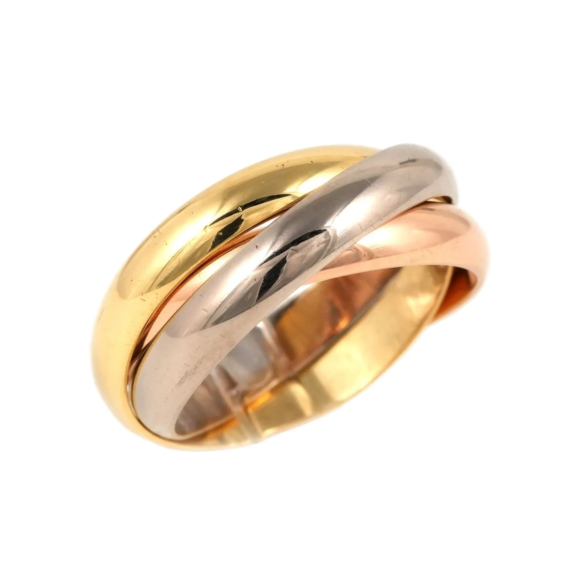 CARTIER "Trinity" Wedding band in white gold, yellow gold, and rose gold - Image 8