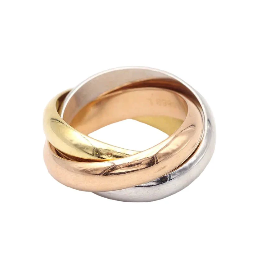CARTIER "Trinity" GM Wedding band in white gold, yellow gold, and rose gold