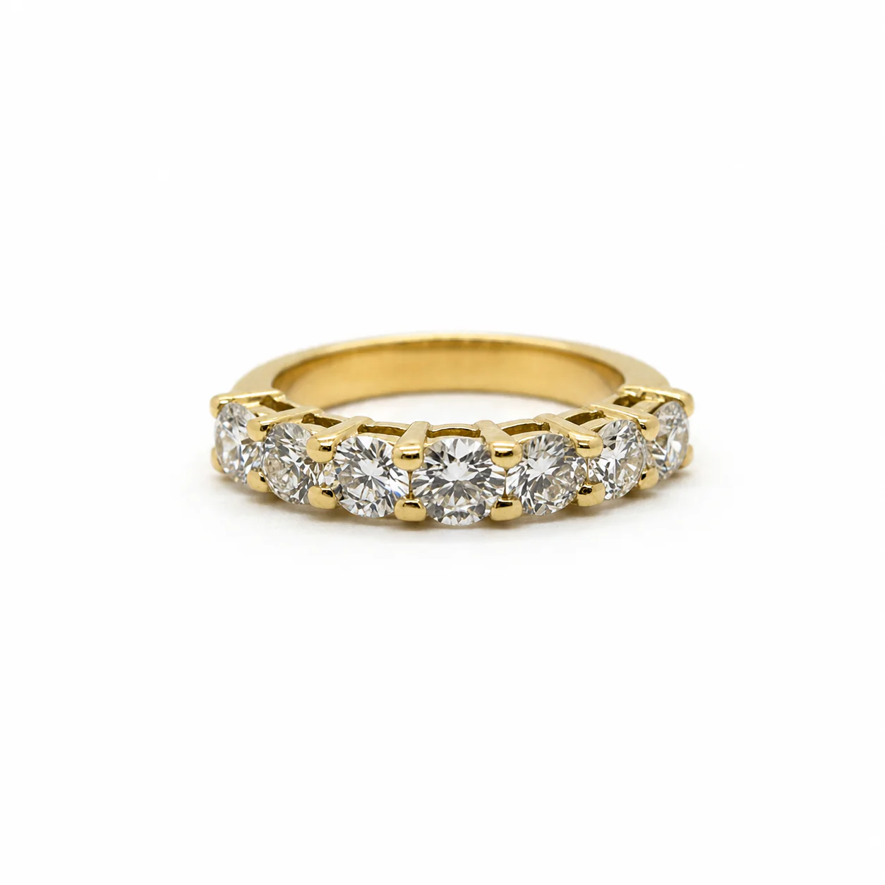 Yellow Gold and Diamond Wedding Band