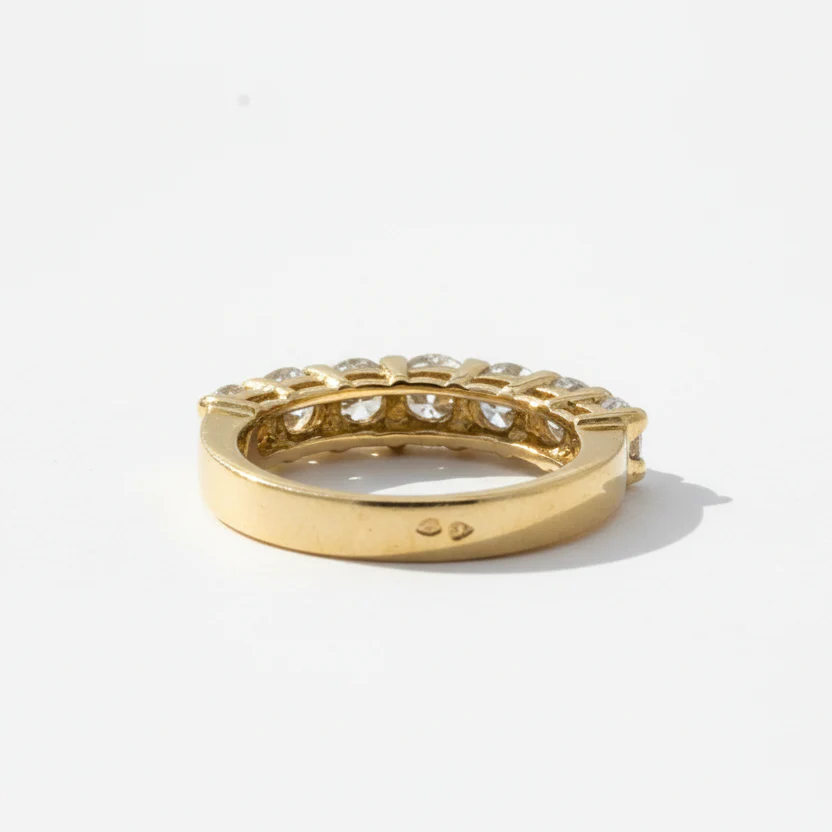 Yellow Gold and Diamond Wedding Band - Image 5