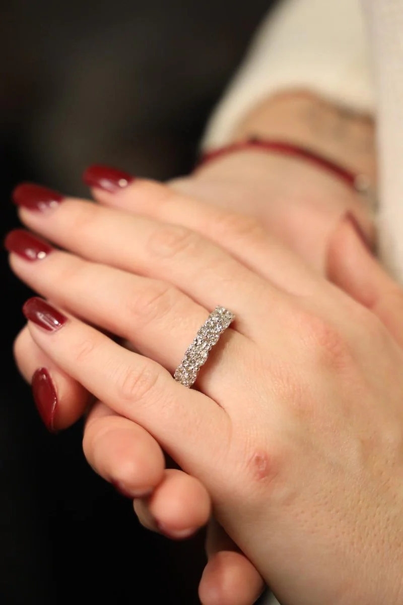 Wedding Ring White Gold Diamond - Image 2