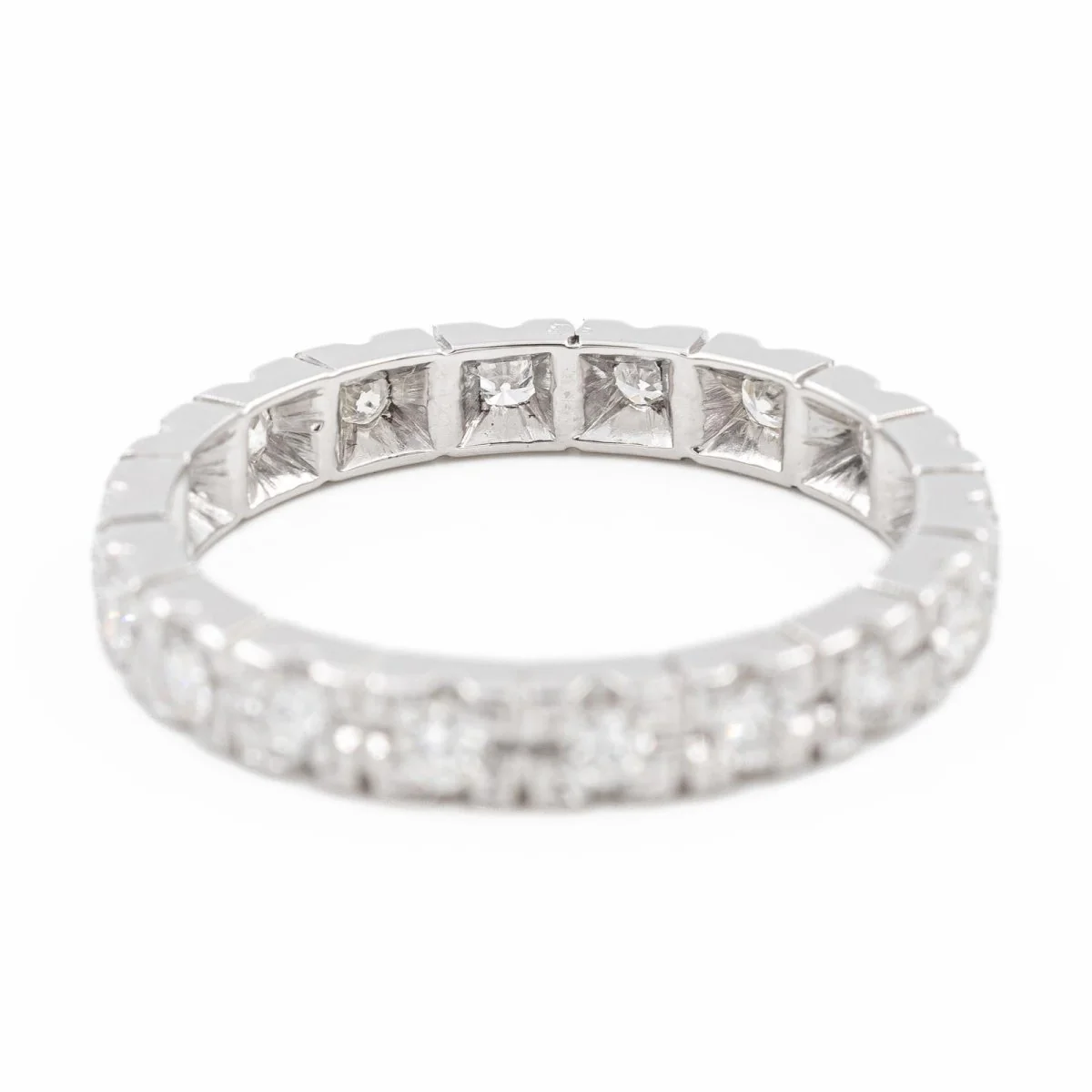 Alliance ring in white gold and diamonds - Image 2