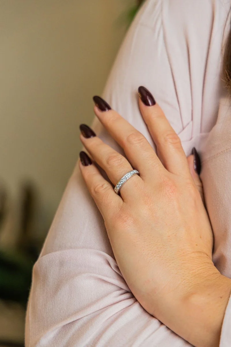 Wedding Ring White Gold Diamond - Image 2