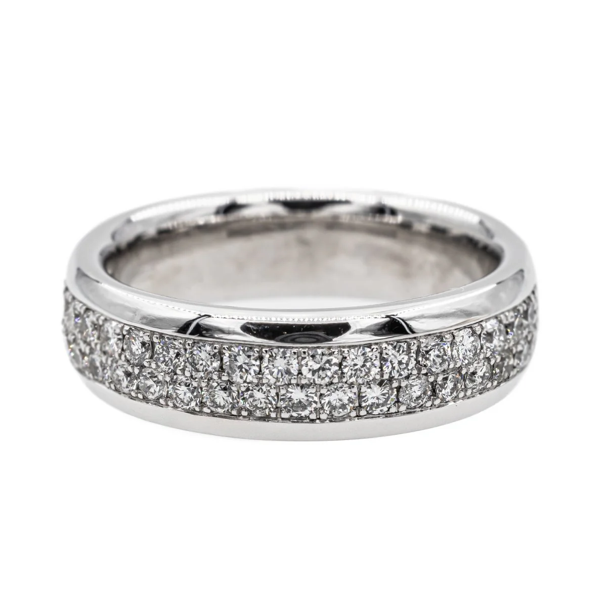 Alliance Ring in White Gold and Diamond