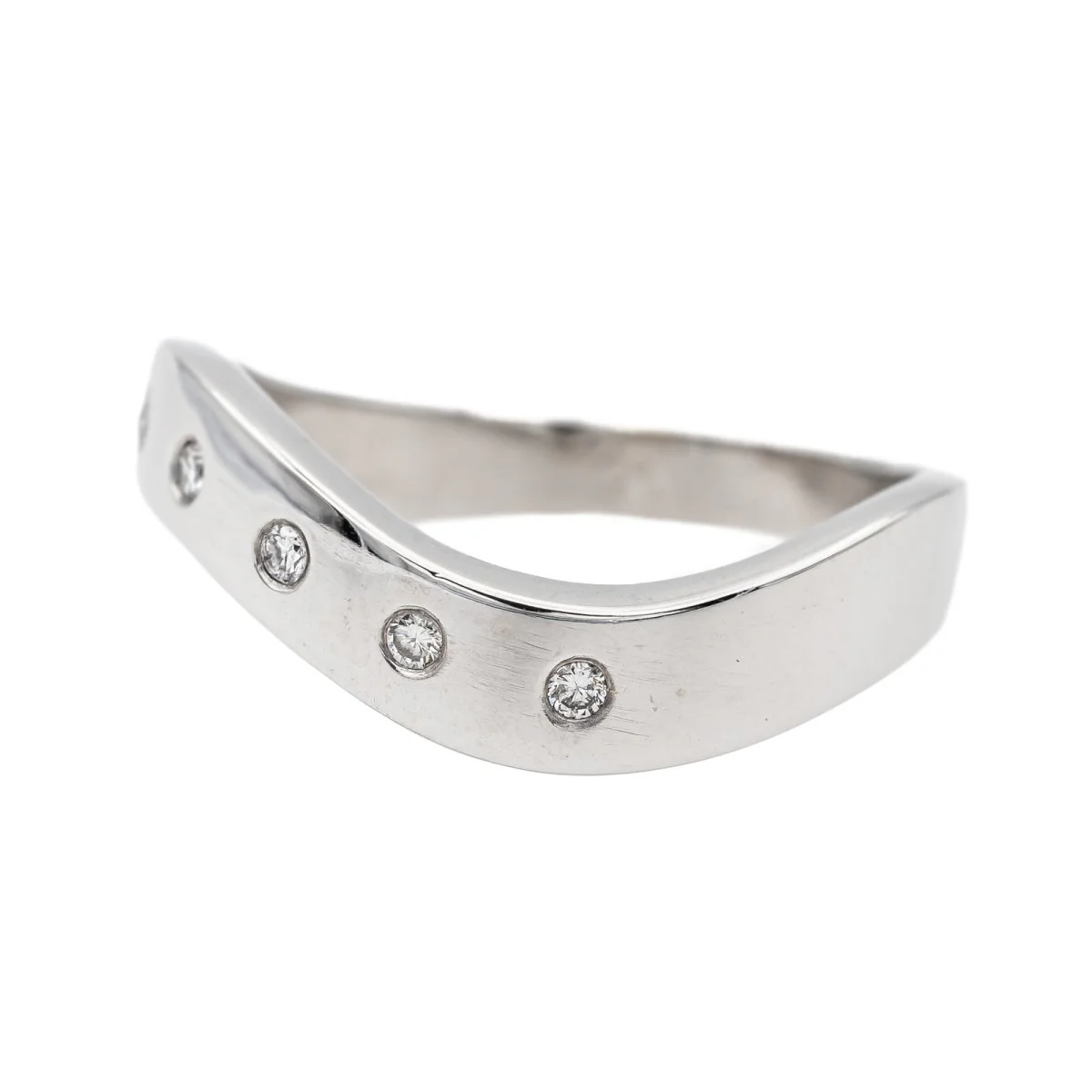 Alliance ring in white gold and diamond - Image 3
