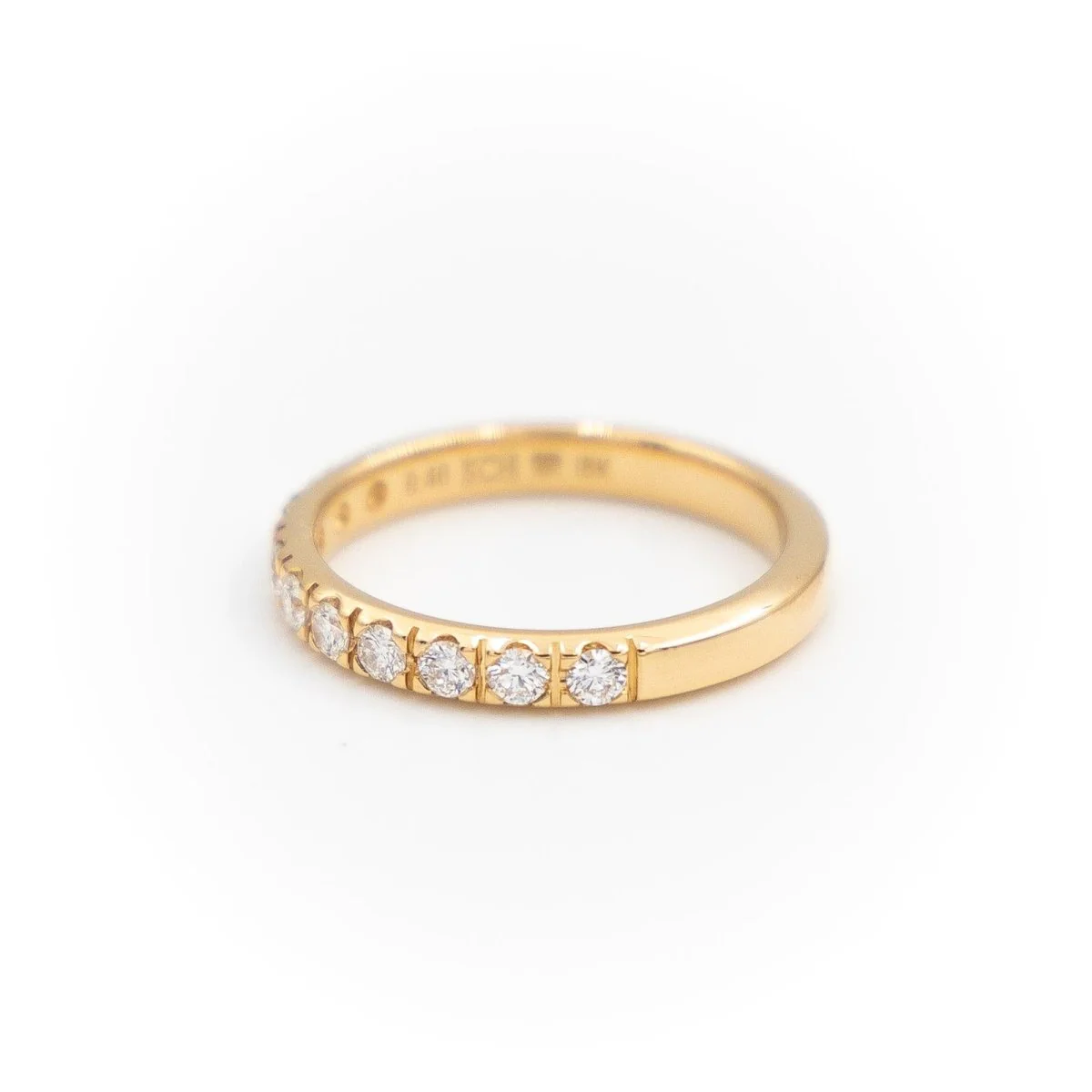 Yellow Gold Diamond Alliance Ring - Image 4