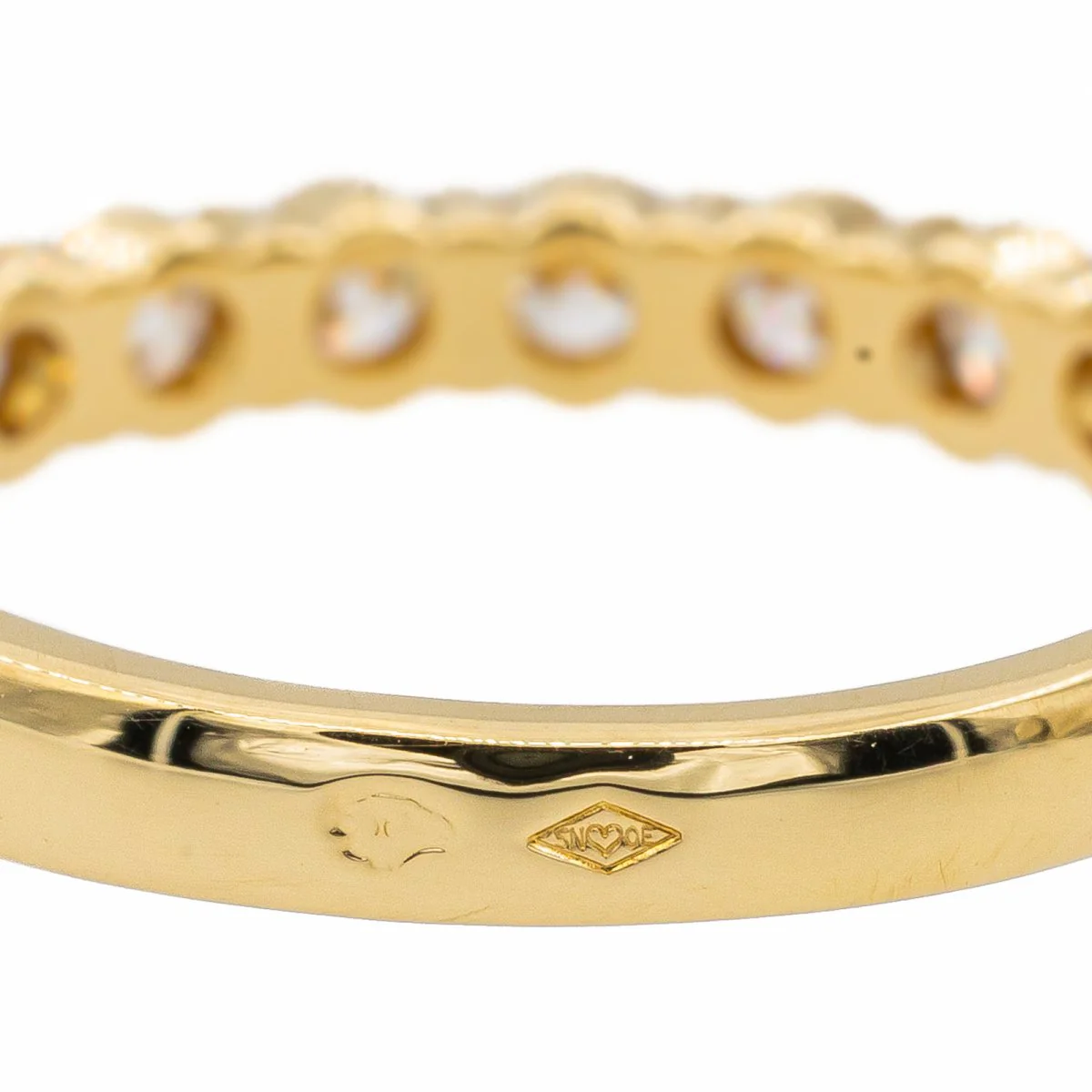 Alliance ring in yellow gold and diamonds - Image 6