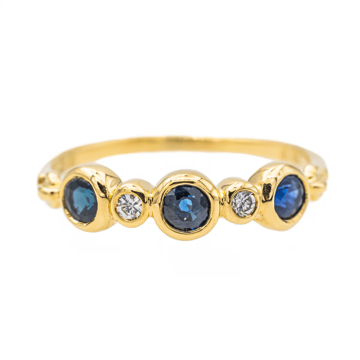 Yellow Gold Sapphire Wedding Ring