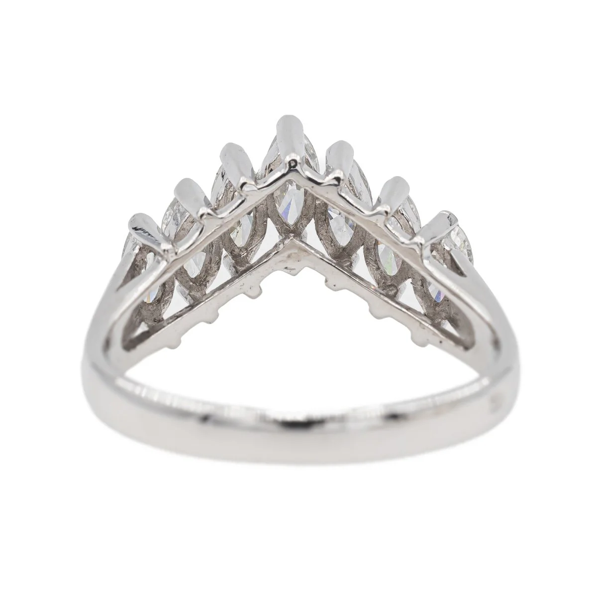 Alliance ring in platinum and diamond - Image 5