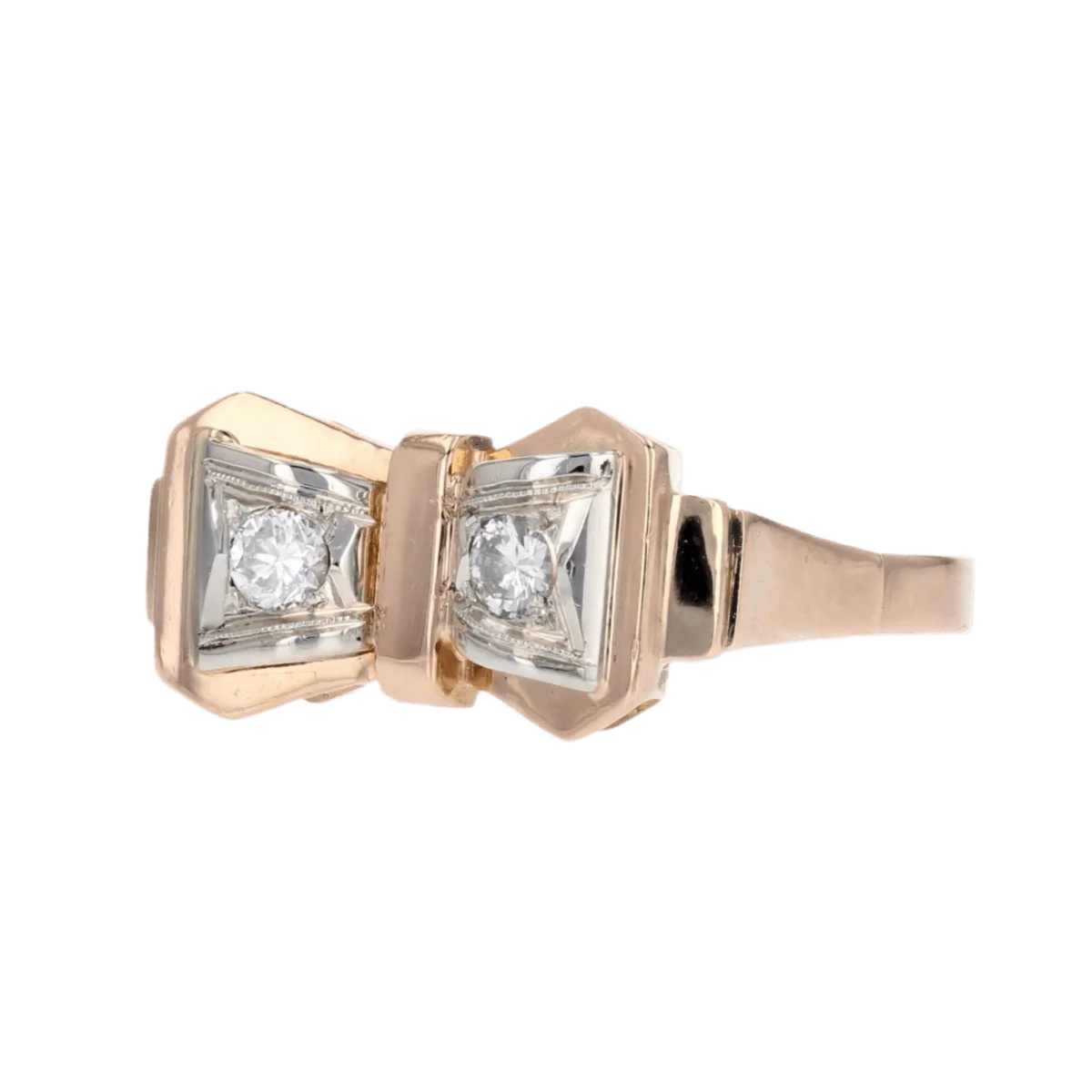 Ring Tank in rose gold and diamonds - Image 3