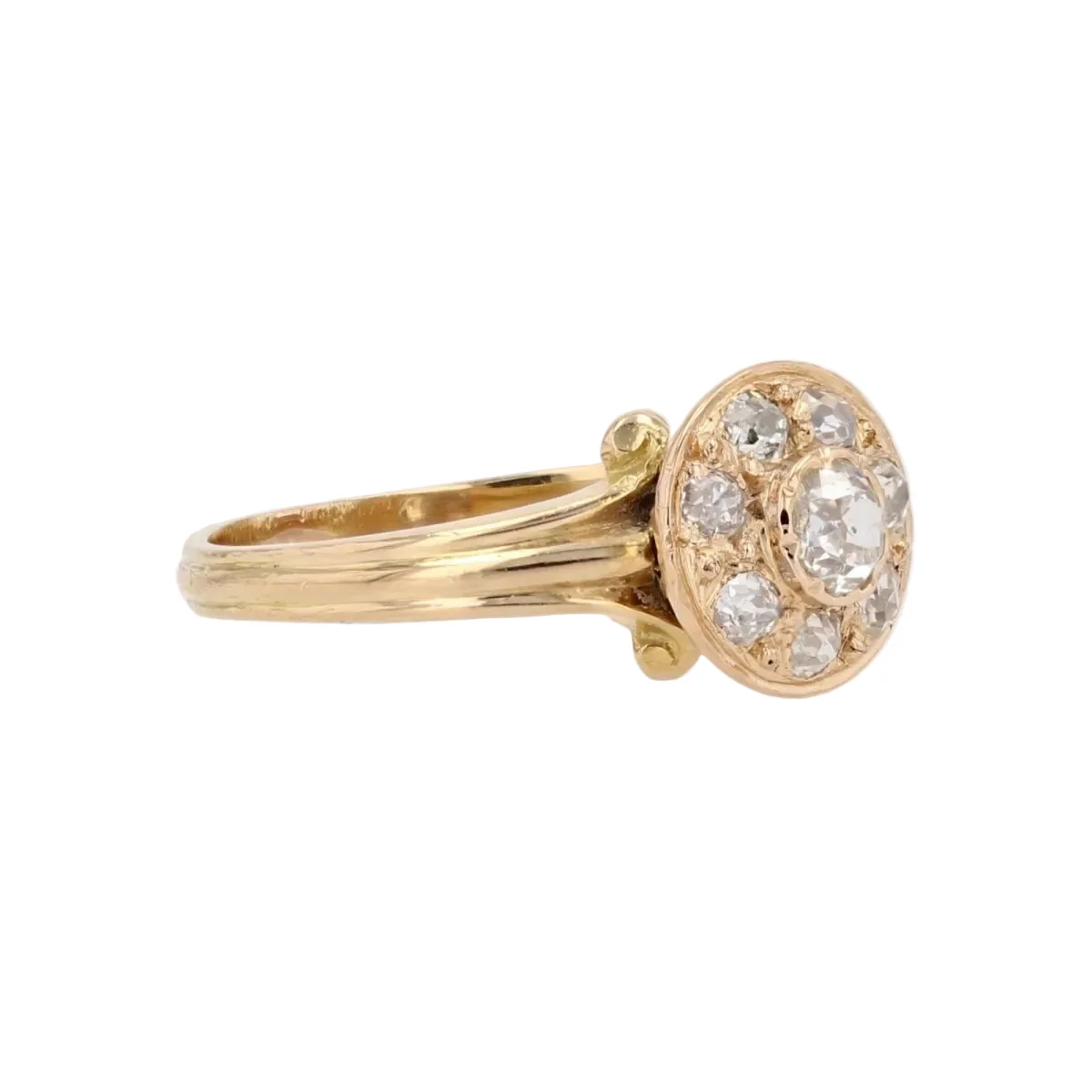 Yellow gold and diamond ring - Image 5