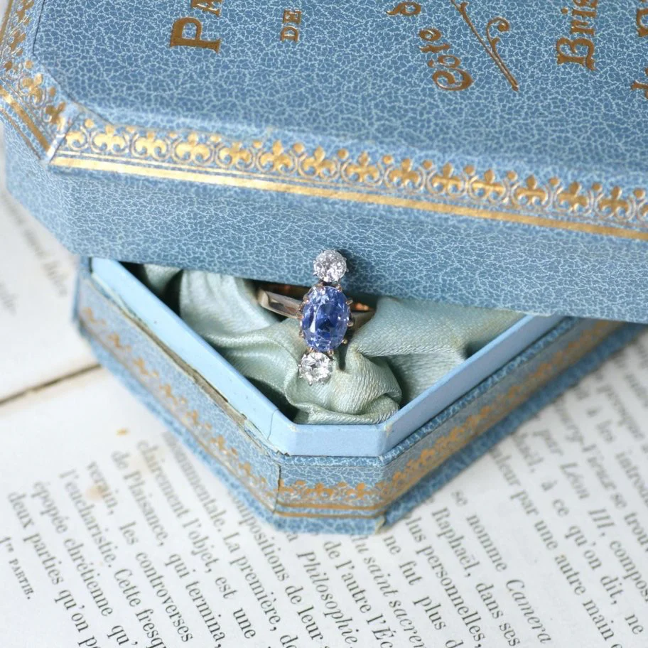 Rose gold, Sapphire, and Diamond Ring - Image 9