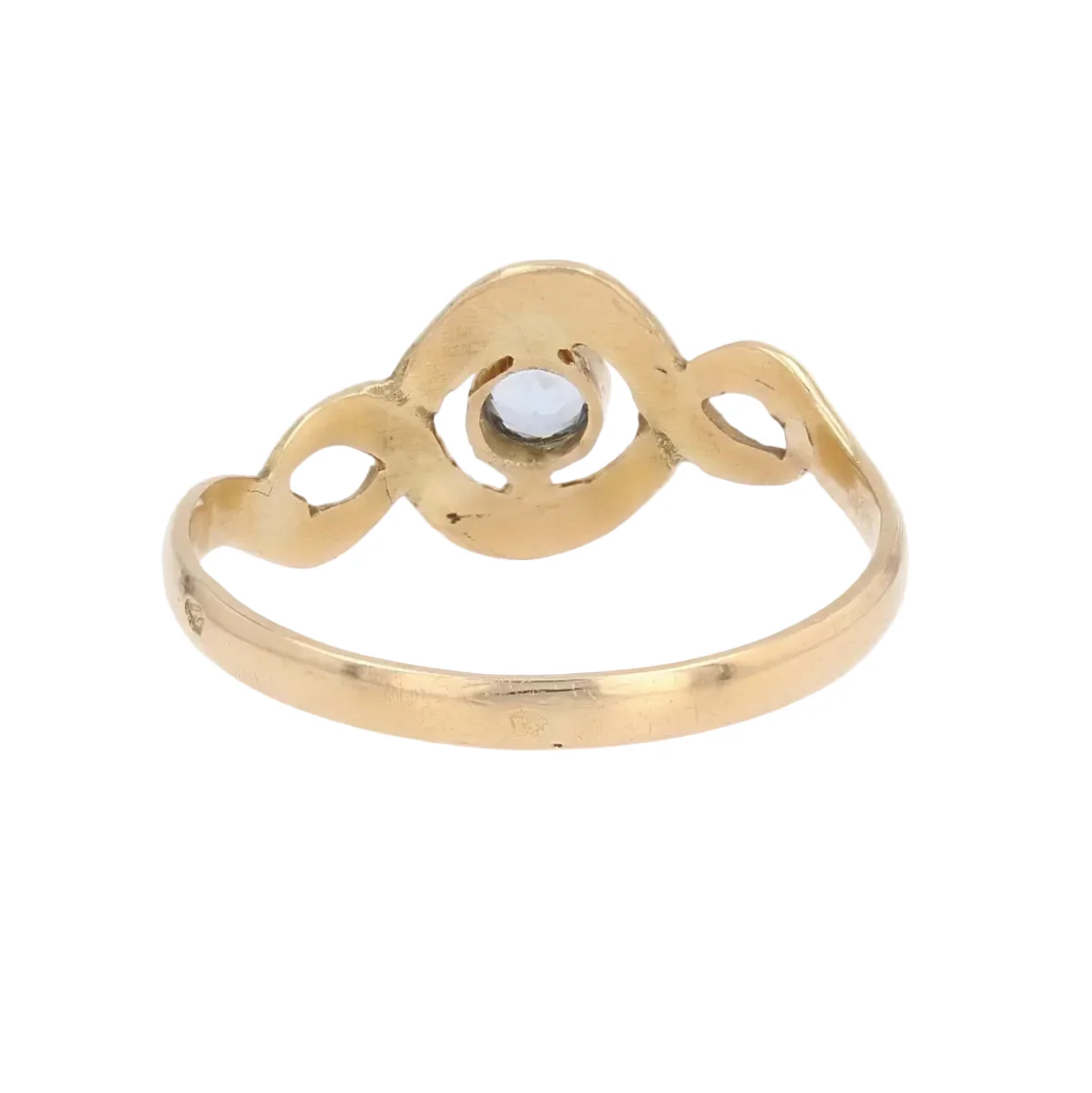 Yellow gold and Sapphire Ring - Image 4
