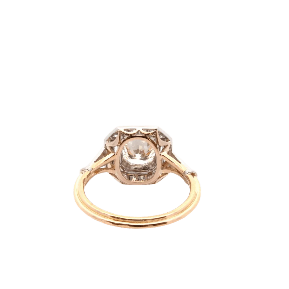 Ring Surroundings in yellow gold, paltinium and diamonds - Image 3