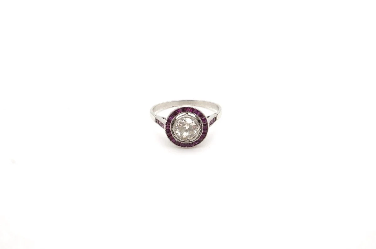 1930 Art Deco Platinum Diamond Solitaire Ring