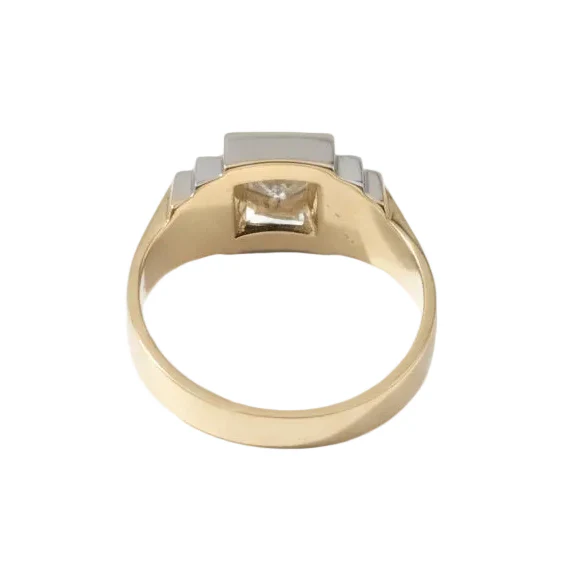 Art Deco two gold and diamond Ring - Image 5
