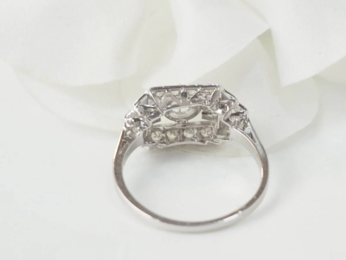 Ring Art Deco in paltinium and diamonds - Image 5