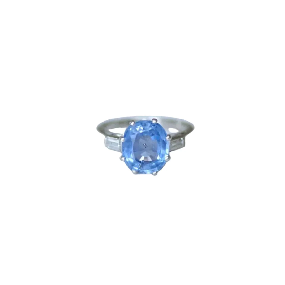 Platinum, Sapphire and Diamond Ring