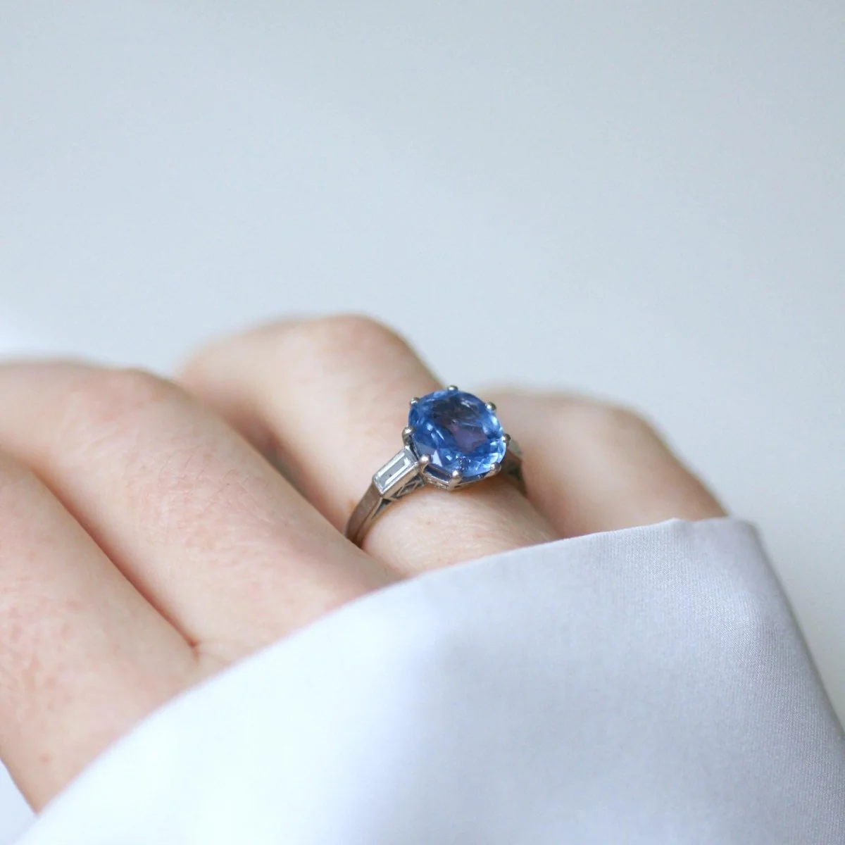 Platinum, Sapphire and Diamond Ring - Image 10
