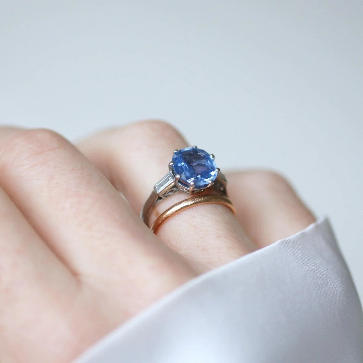 Platinum, Sapphire and Diamond Ring - Image 11